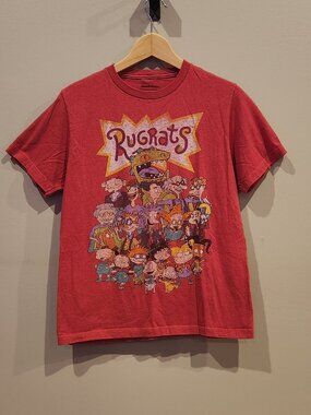 Nickelodeon Rugrats Graphic T-Shirt Adult Small Red 90s Nostalgia